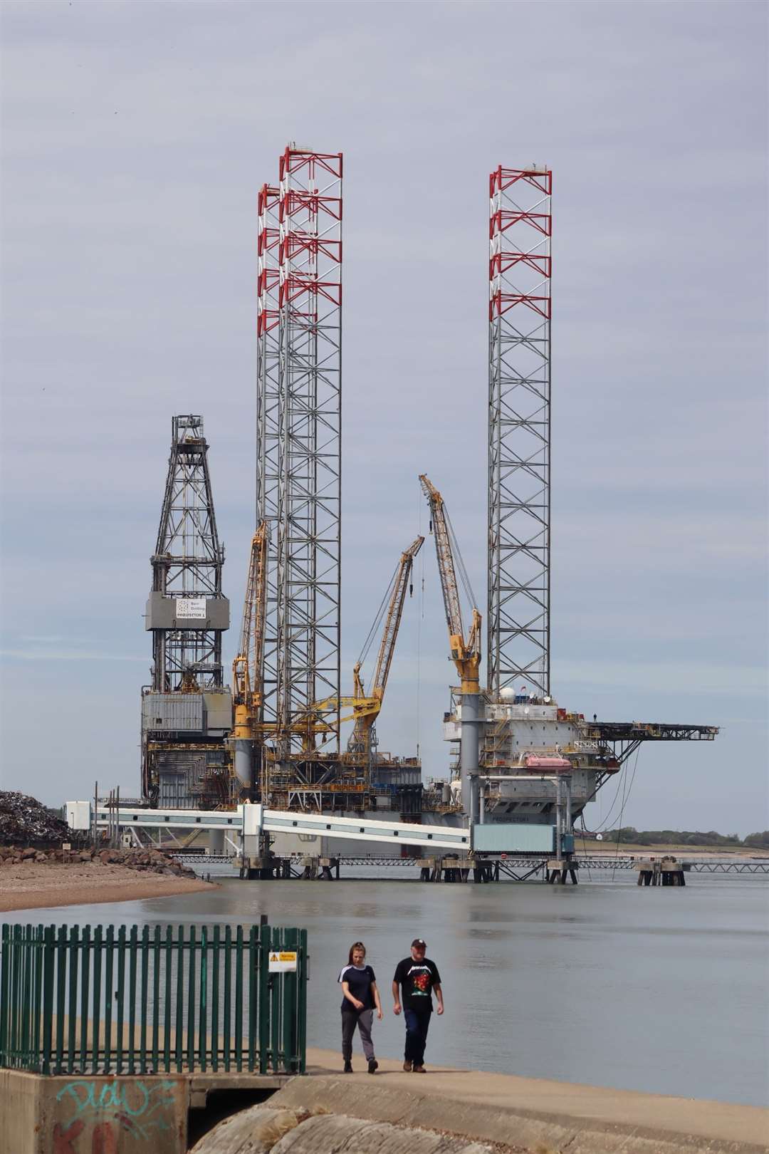 Prospector 1 jack-up rig which was towed into Sheerness docks on Saturday. Picture: John Nurden