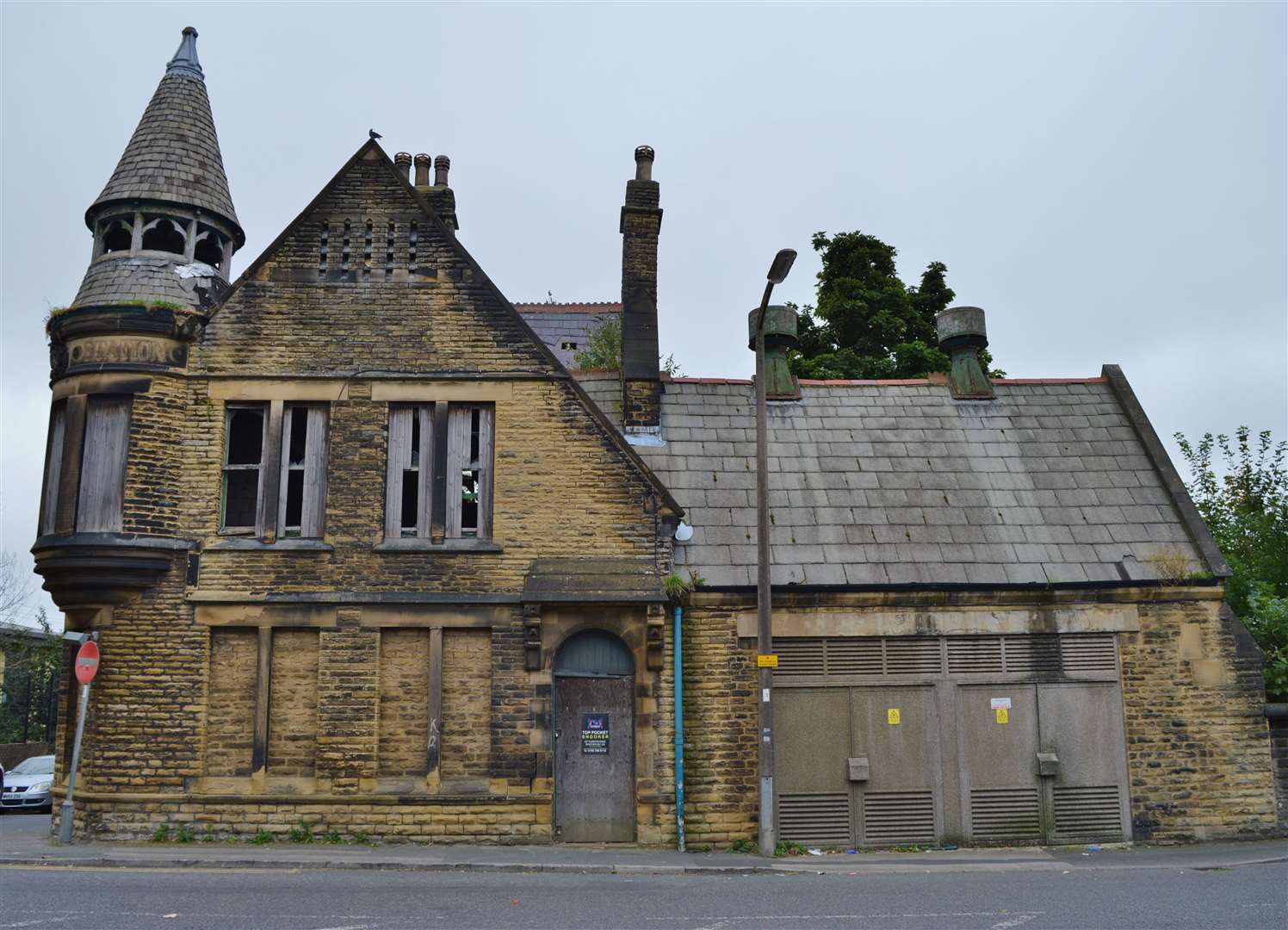 The former Bavaria Place Police Station in Bradford (Ian Tatlock/PA)