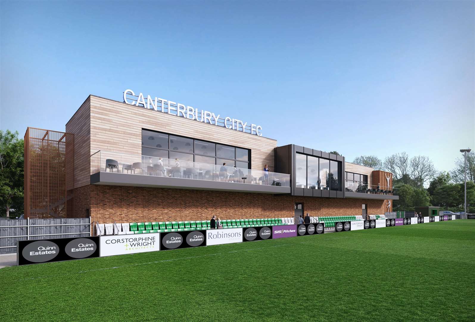 CGI of Canterbury City Football Club's proposed new stadium which has been rejected by the council