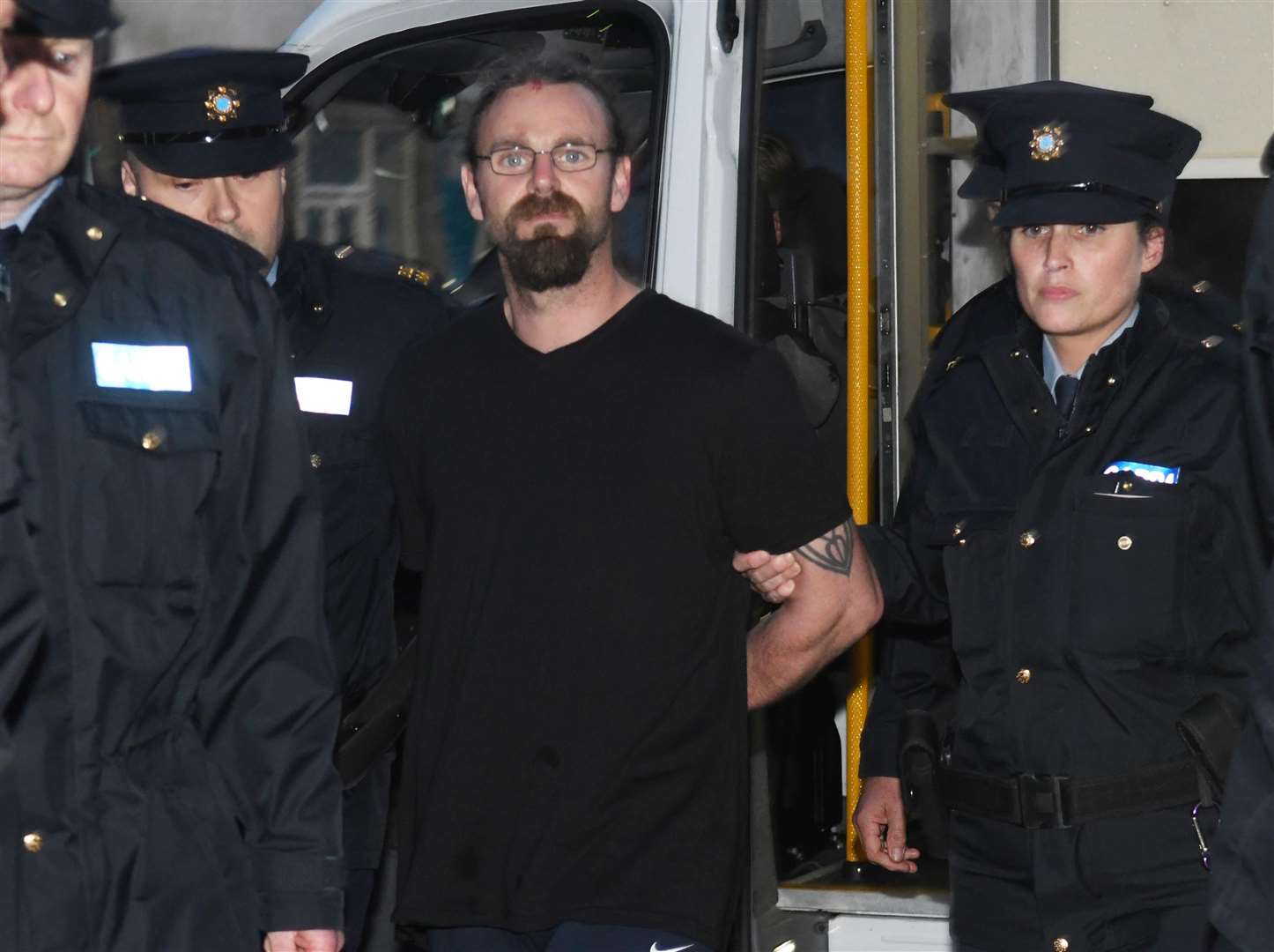 Stephen Silver arriving at Castlerea District Court on Friday night to face a murder charge (Michael McCormack/PA)