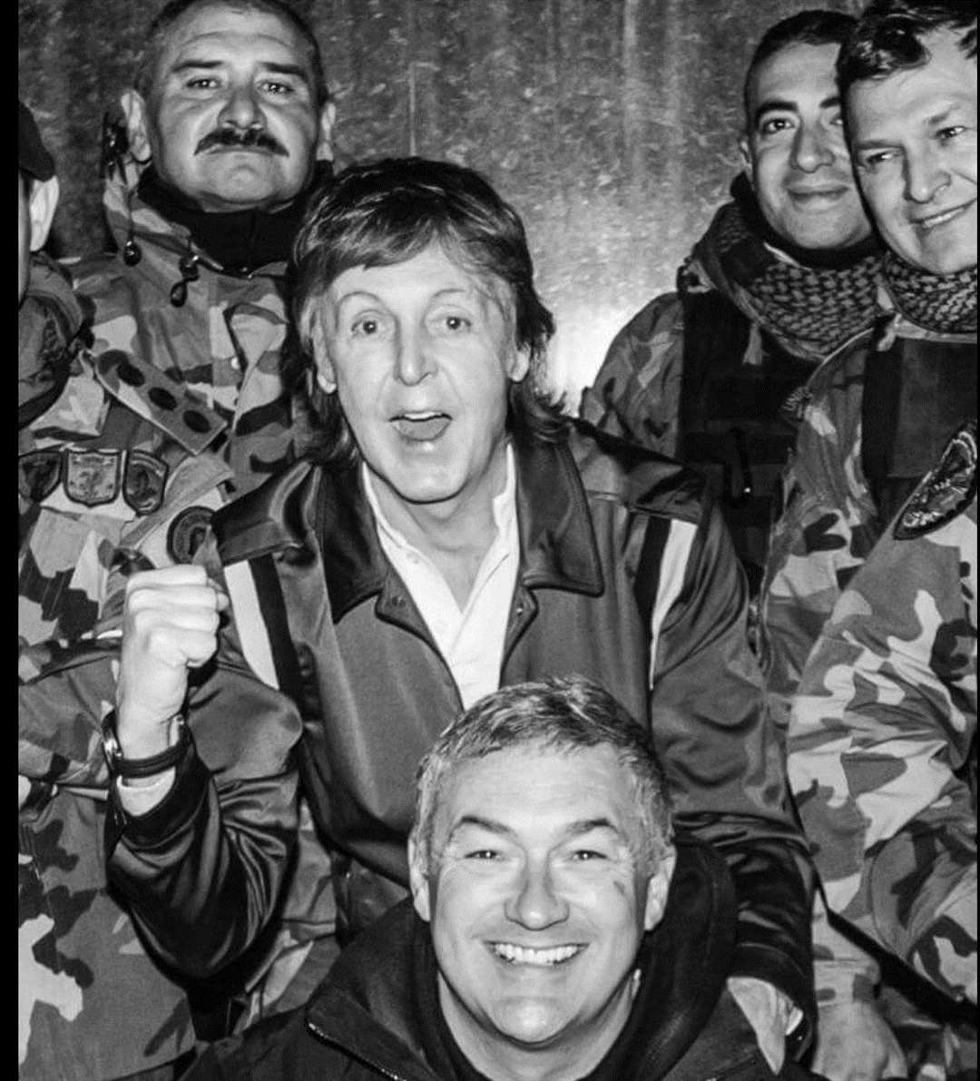 Paul McCartney with his security guard Ady McGill