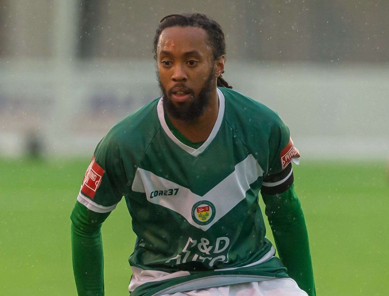 Ashford United captain Bradley Simms. Picture: Ian Scammell