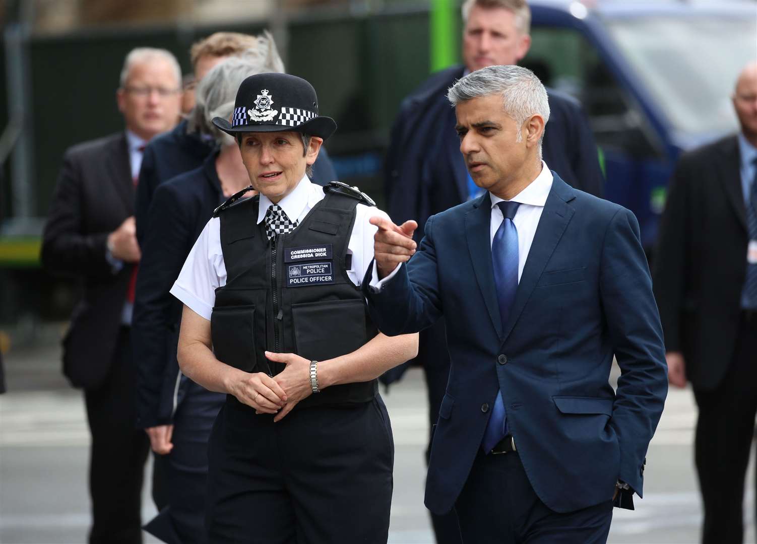 Cressida Dick with Sadiq Khan (Isabel Infantes/PA)