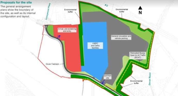 The layout plan of the Inland Border Post (IBP)