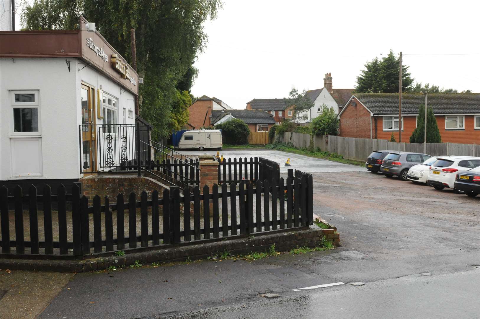 The car park at Ditton Tandoori, Bradbourne Lane.