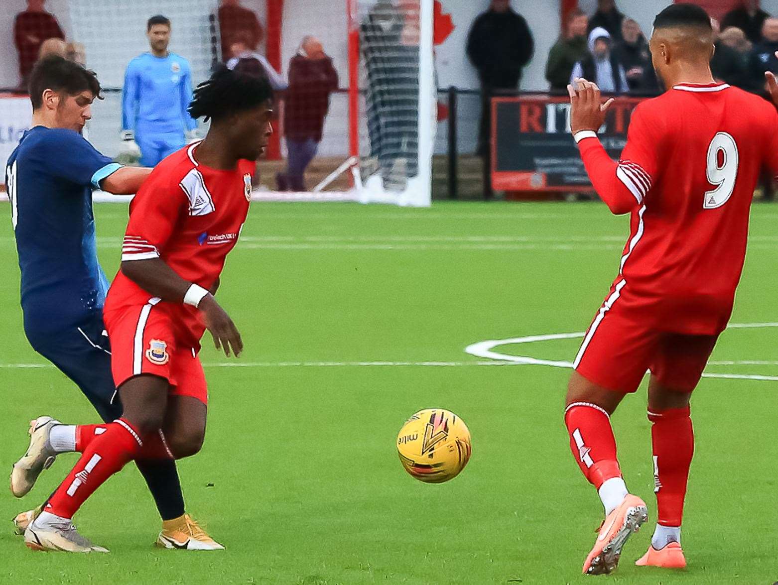 Whitstable midfielder Victor Aiyelabola. Picture: Les Biggs