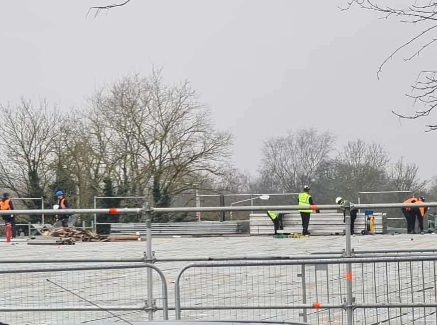 Work has now begun to dismantle the Nightingale hub in Ashford