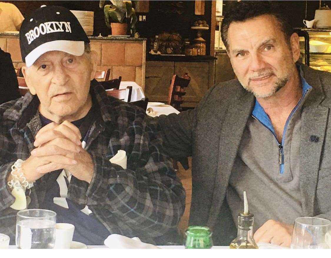 Michael and his father following his release from jail