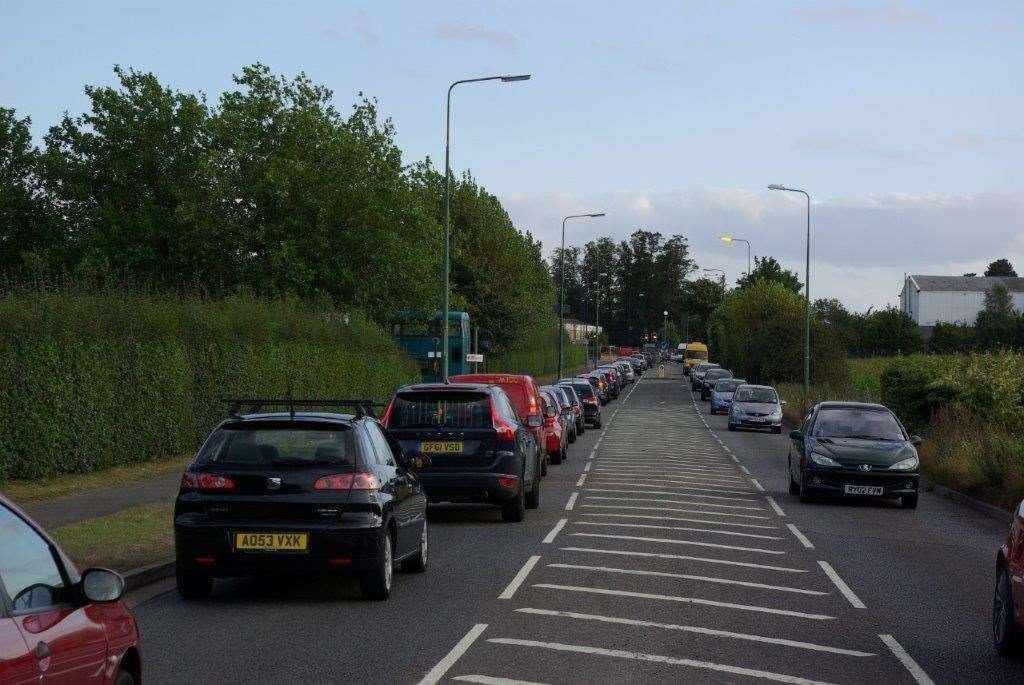 Traffic on Hermitage Lane. Credit to Dan Daley (22599256)