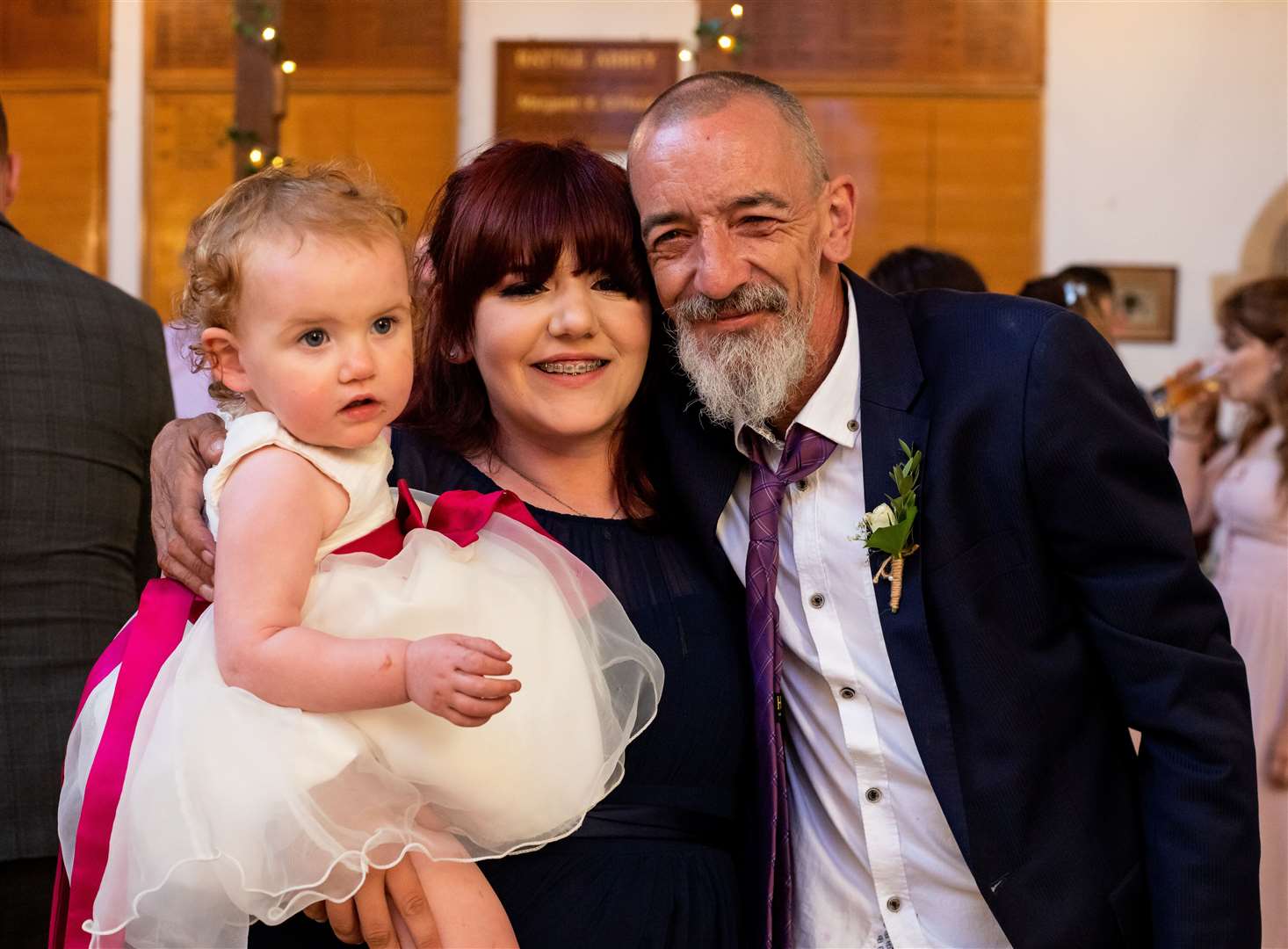 Wayne Woodgate with his daughter Charlotte and her daughter. Picture: George Woodgate