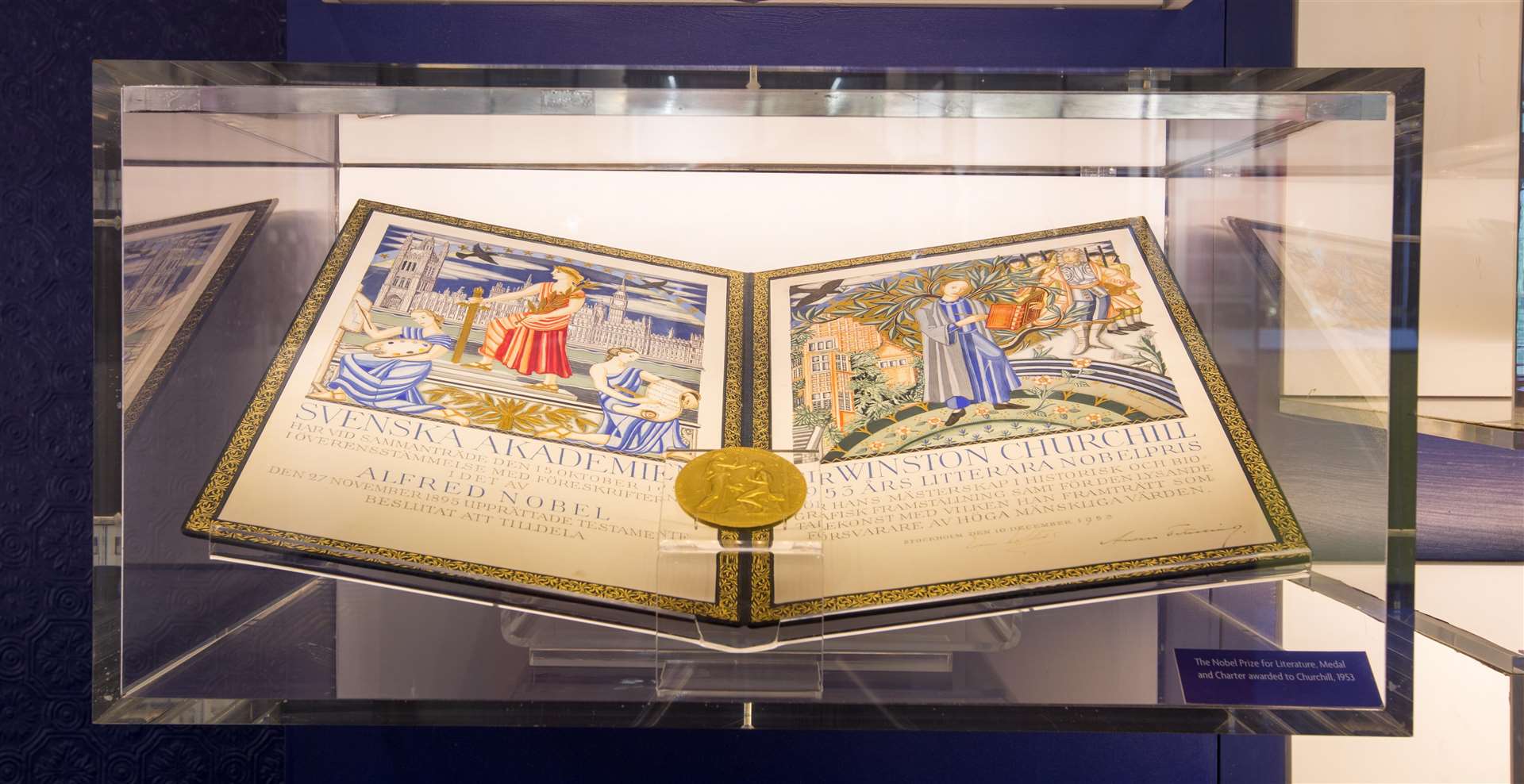 The Nobel Prize for Literature on show at Chartwell. Picture: Ciaran McCrickard Photography