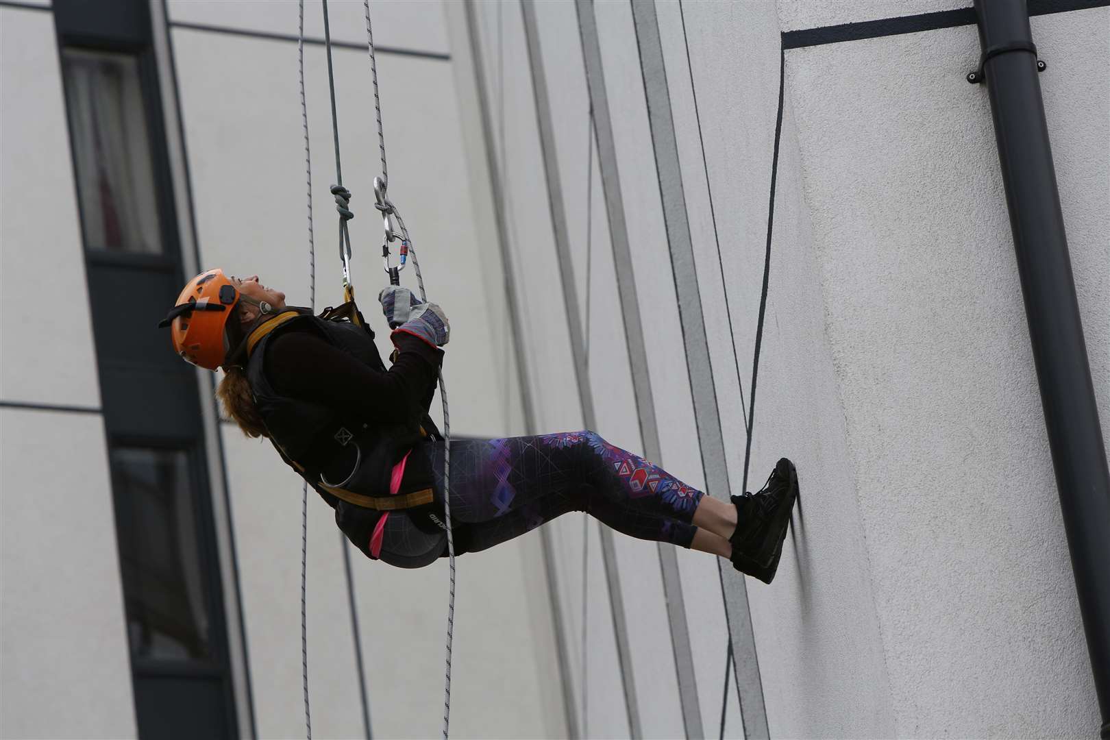 Albert Tweddle will abseil down Thomas Place in Maidstone. Stock image