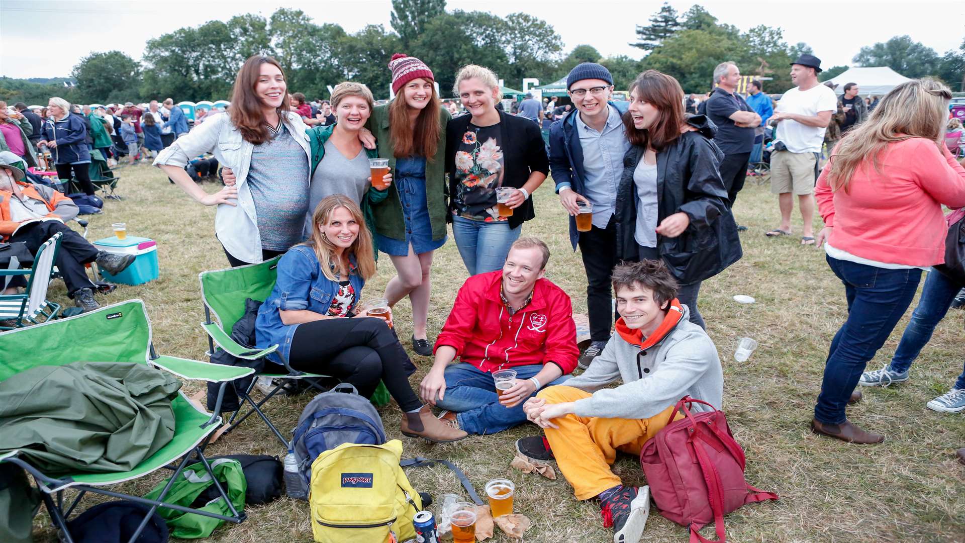 Festivalgoers at the Vicar's Picnic in Yalding