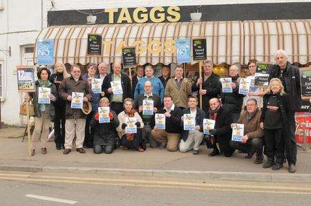 Campaigners prepare to deliver the Thames Estuary airport ballot papers to homes on the Hoo Peninsula