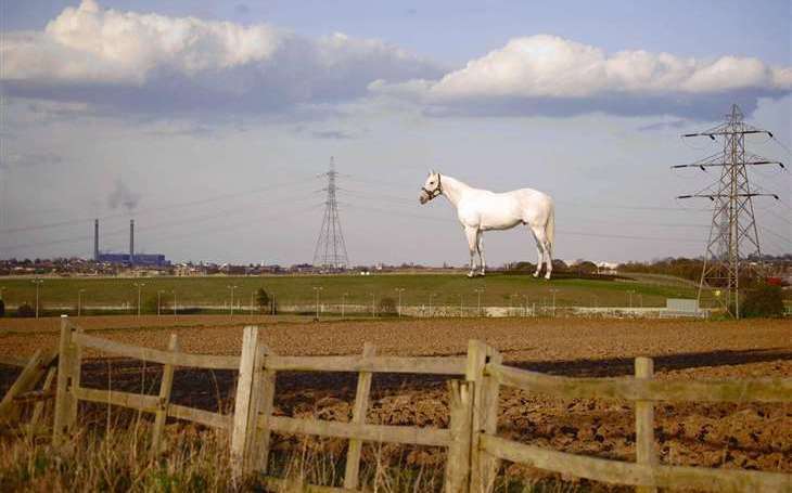 How the so-called Angel of the South in the Ebbsfleet Valley might have looked