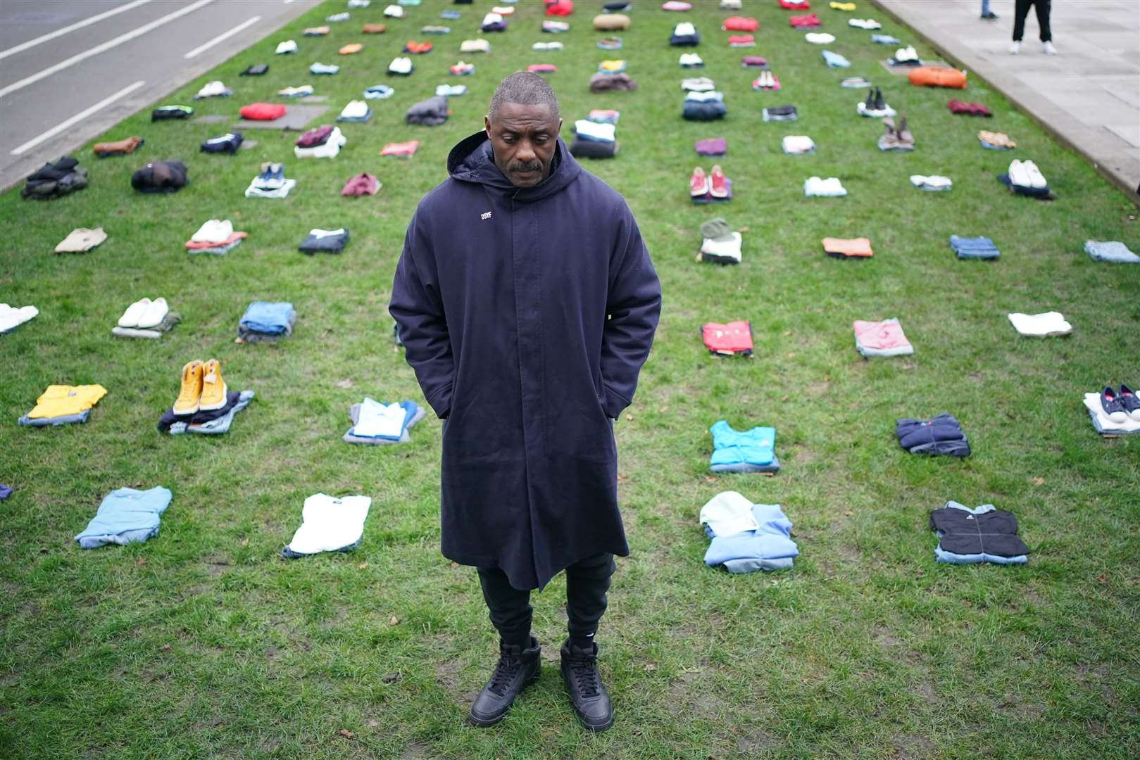  Idris Elba during the launch of his Don’t Stop Your Future campaign launched this month in Westminster, central London, calling for the immediate banning of machetes and so-called zombie knives (Yui Mok/PA)