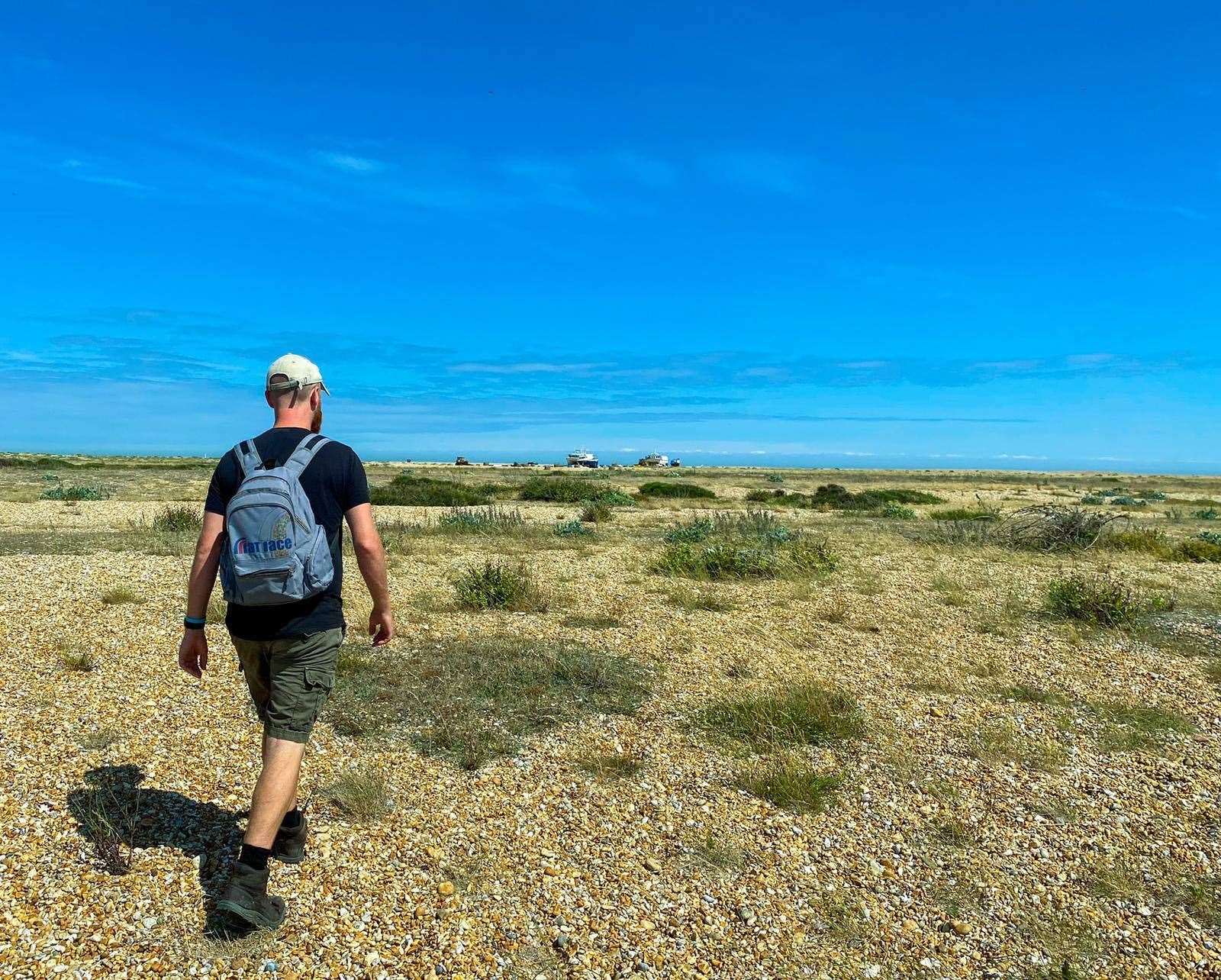 Oliver Bowers started walking to help overcome the trauma of being held at gunpoint