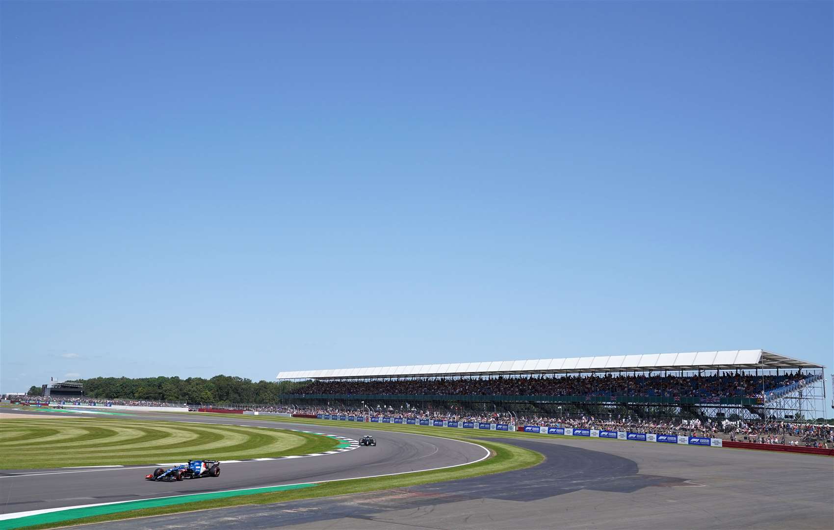 Cloudless skies above Silverstone where the British Grand Prix weekend was under way (Tim Goode/PA)