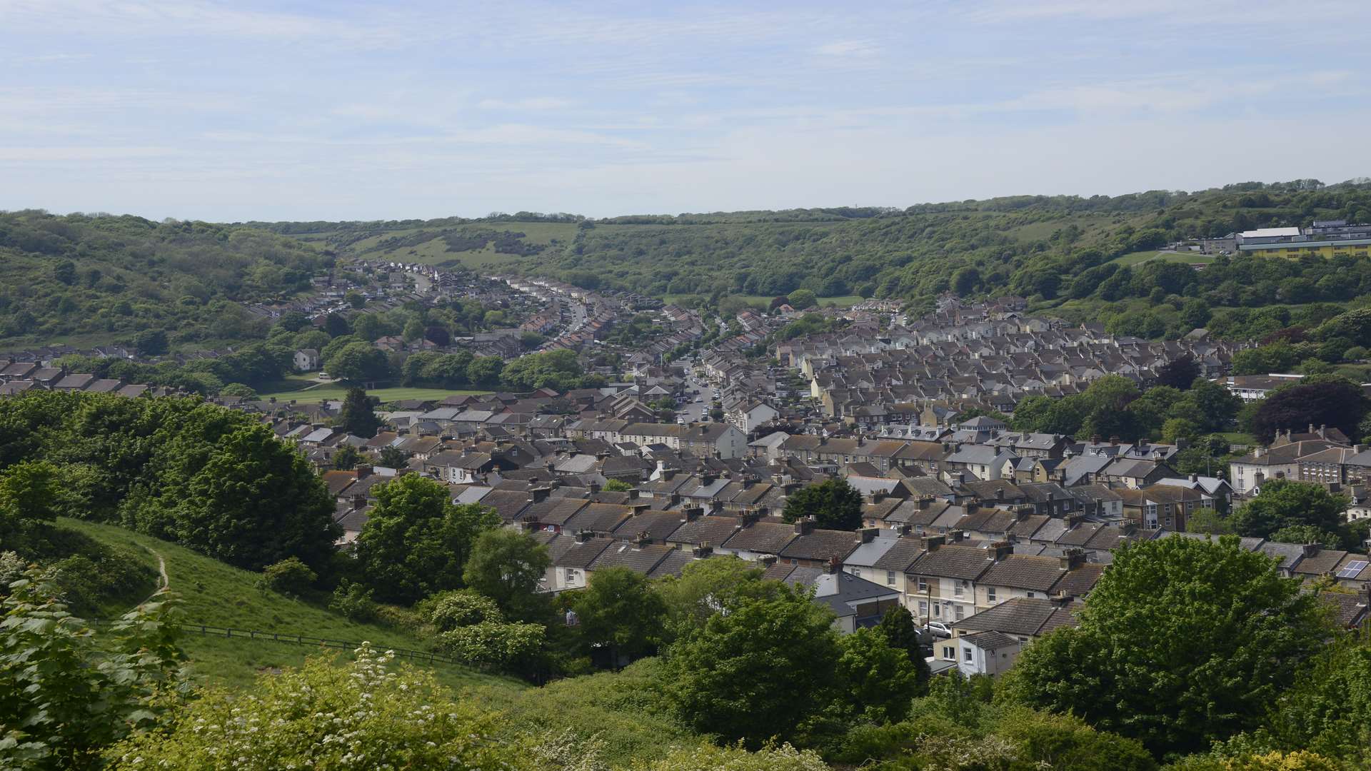 Figures show an increase in people unable to pay rent in the district. General view of a Dover neighbourhood