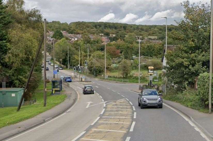 There are reports of an overturned vehicle on the A228 Rochester Road in Cuxton. Picture: Google