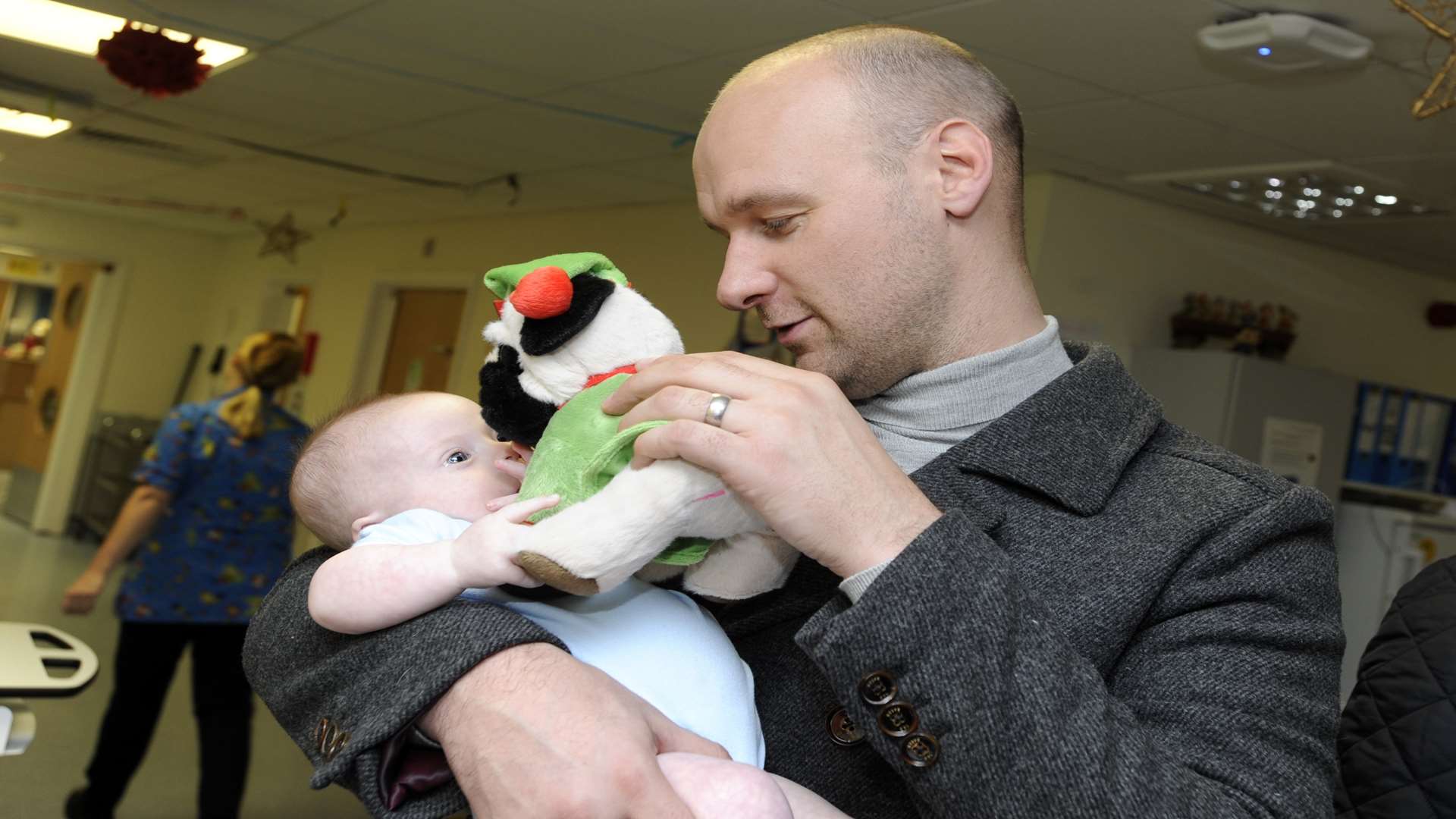 Margate manager Steve Watt with a young patient