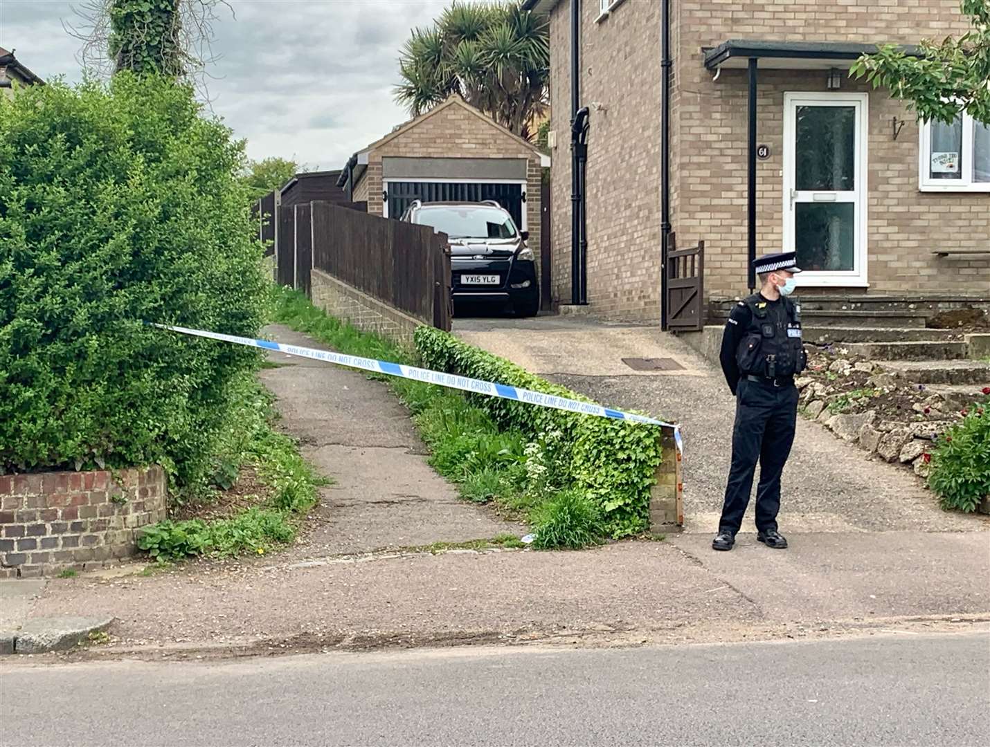 Police have cordoned off an alley in Manor Road, Deal. Picture: Eleanor Perkins