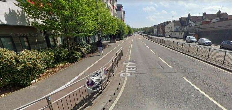 Both lanes of the Pier Road Rainham-bound carriageway are to close between Pier Approach Road and The Strand Roundabout. Picture: Google
