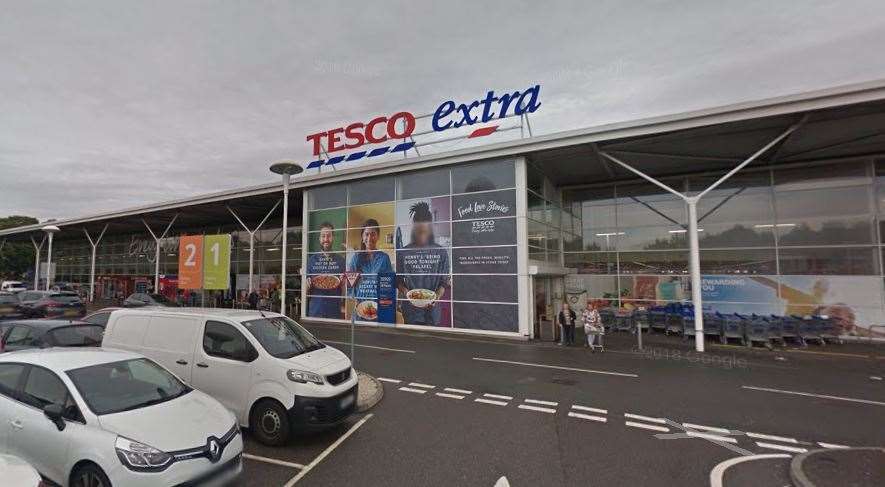 The Tesco store at the Bowaters roundabout near Rainham has reportedly been targeted by fake parking attendants