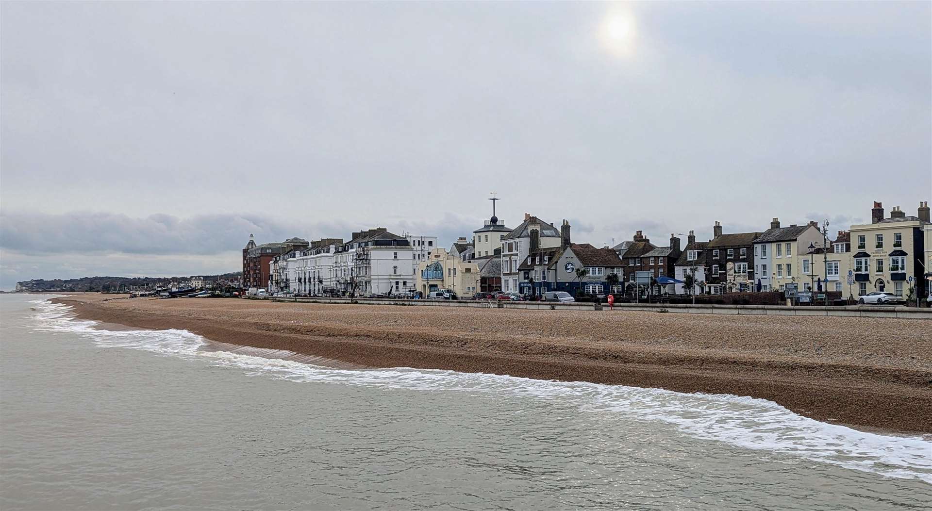 The seafront at Deal seen from the pier