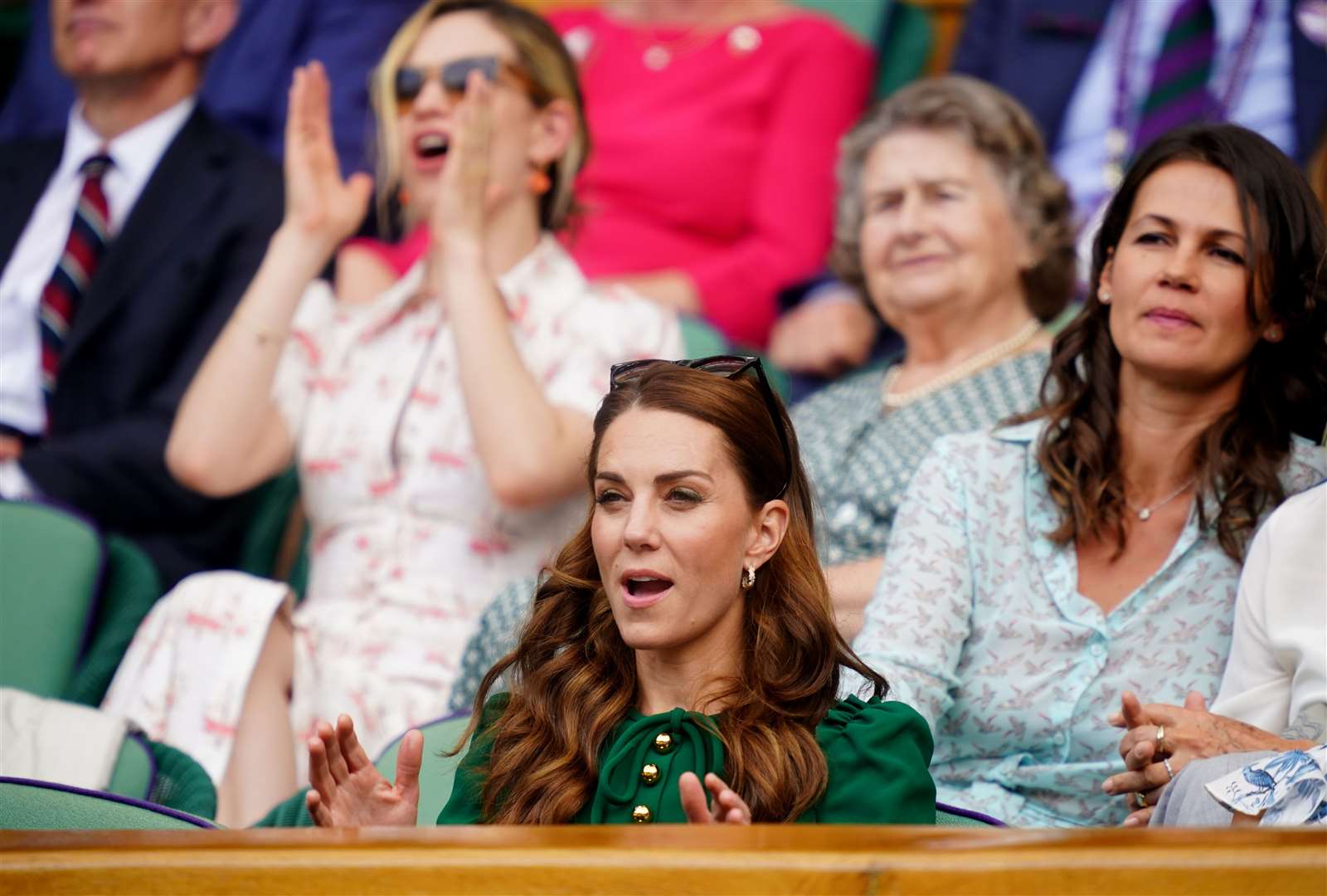 Kate reacting as she watches a match in 2019 (Adam Davy/PA)