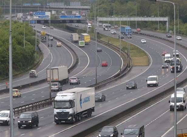 Signs overhead will tell motorists if the lane is closed