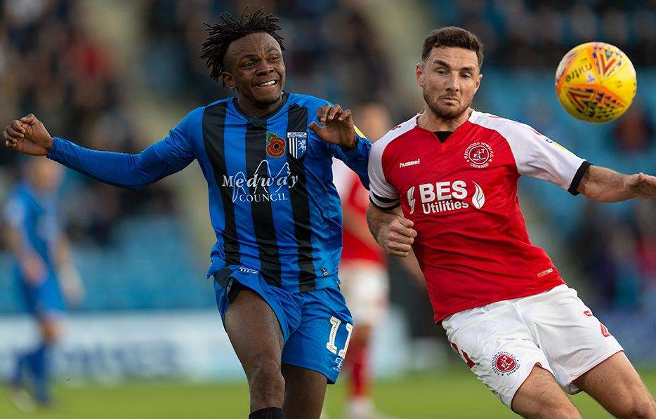 Gillingham's Regan Charles-Cook gives chase against Fleetwood. Picture: Ady Kerry