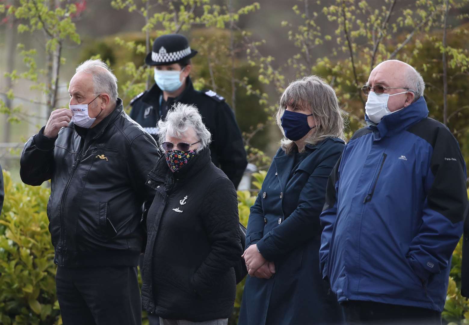 Police were among the mourners at the service (Andrew Milligan/PA)