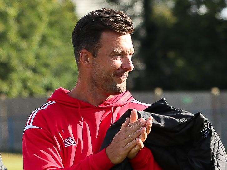 Whitstable Town manager Jamie Coyle. Picture: Les Biggs