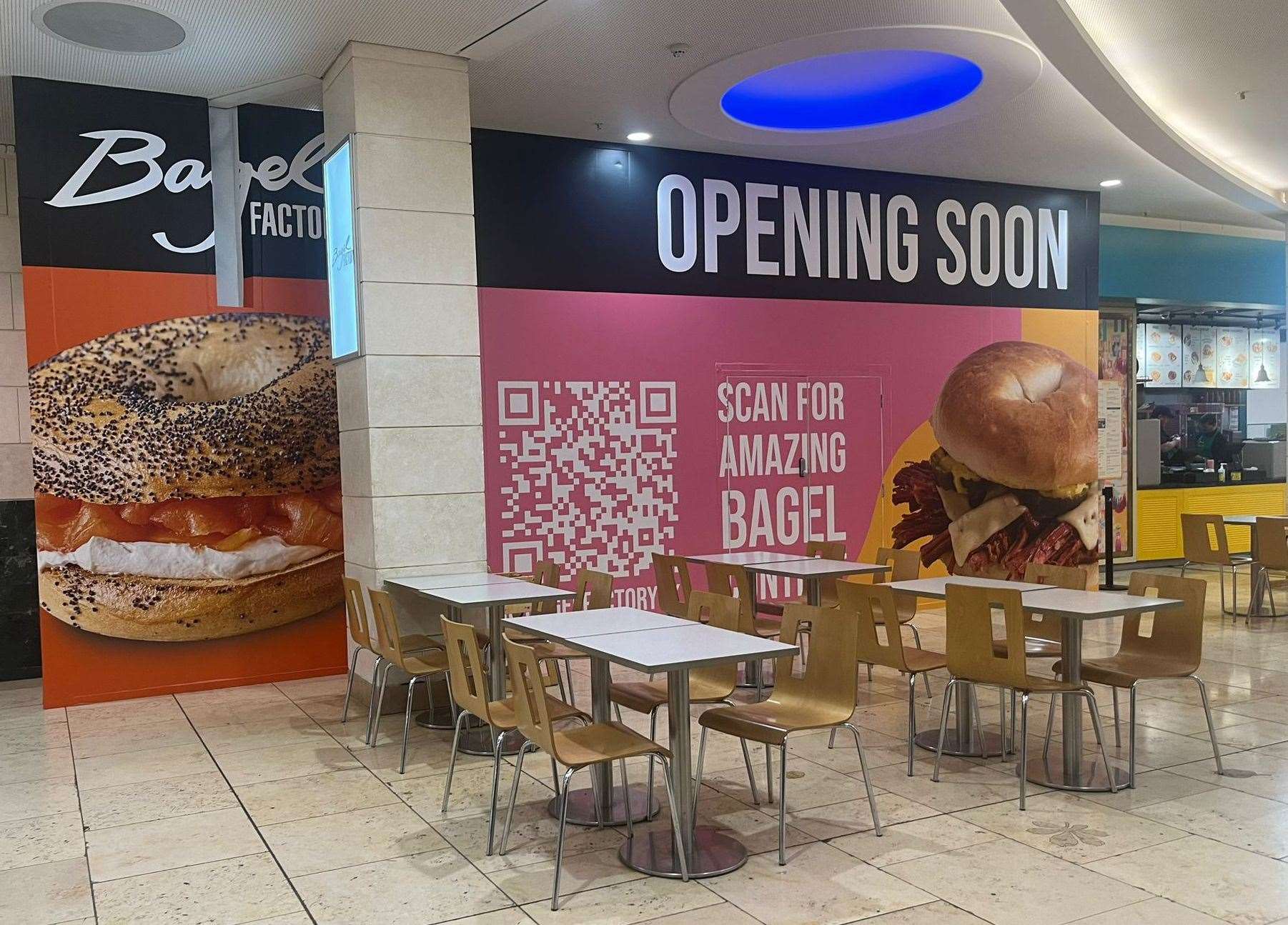 The Bagel Factory is opening in Bluewater Shopping Centre this month