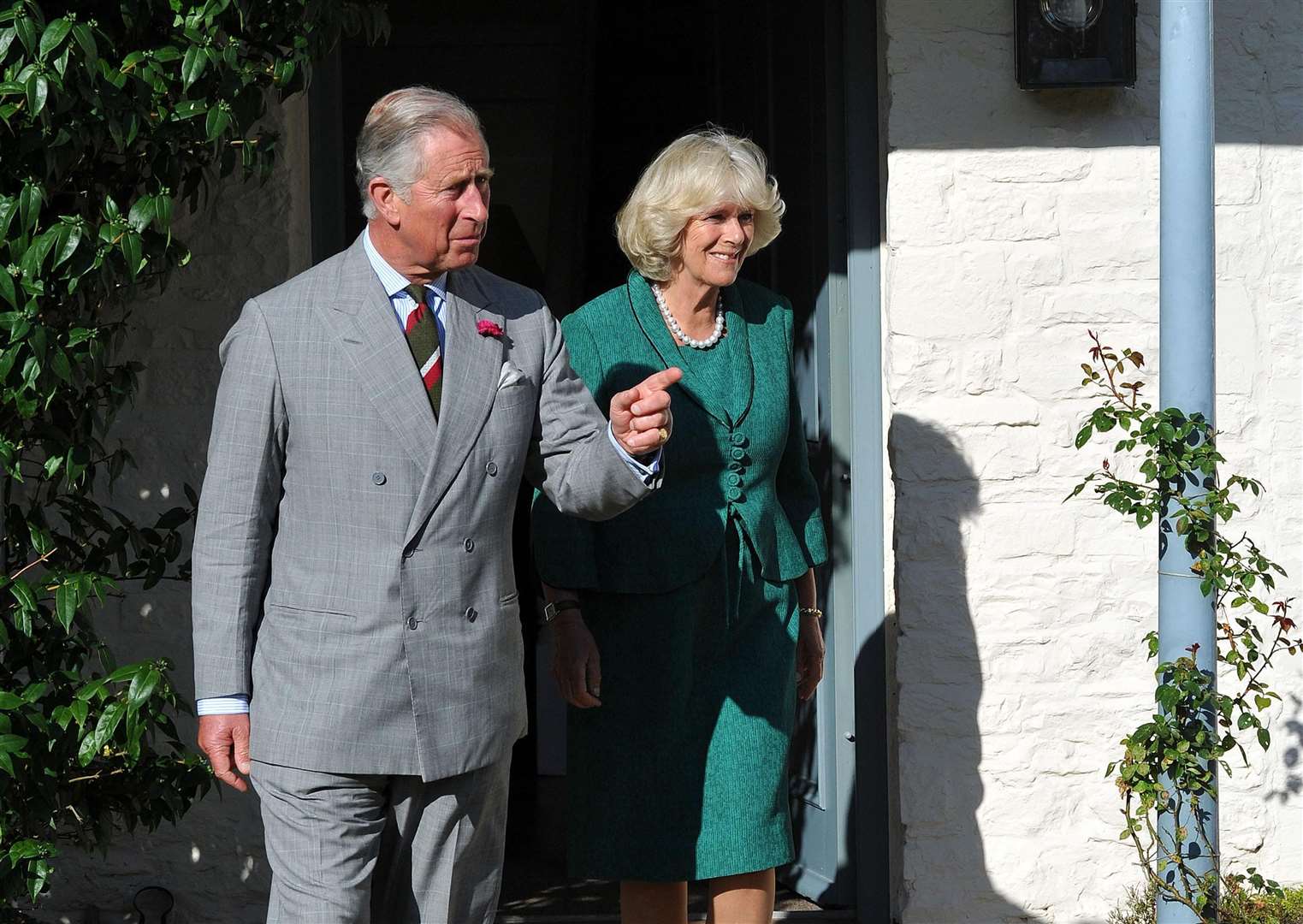 The then Prince of Wales and Duchess of Cornwall arriving for a drinks reception for members of the neighbouring community at their Welsh home (Tim Ireland/PA)