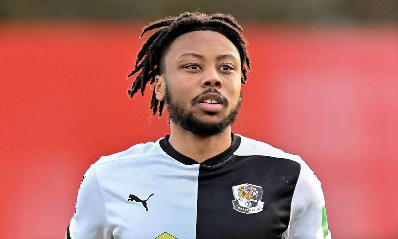 Joash Nembhard - made a costly error for Dartford on Tuesday night. Picture: Keith Gillard