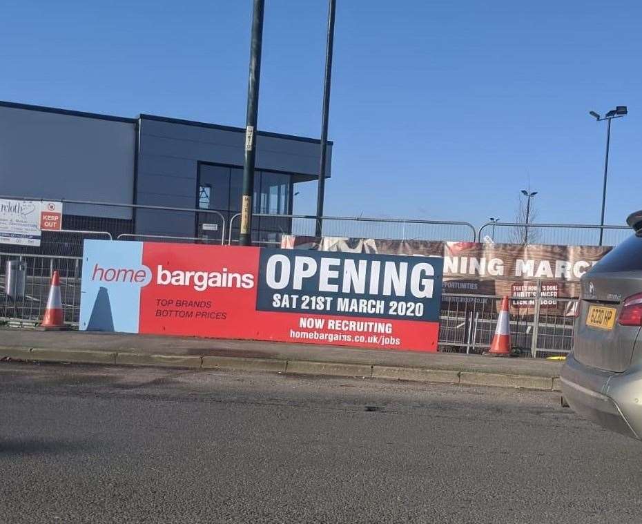 Opening date revealed for Home Bargains in Horsted Retail Park in Chatham