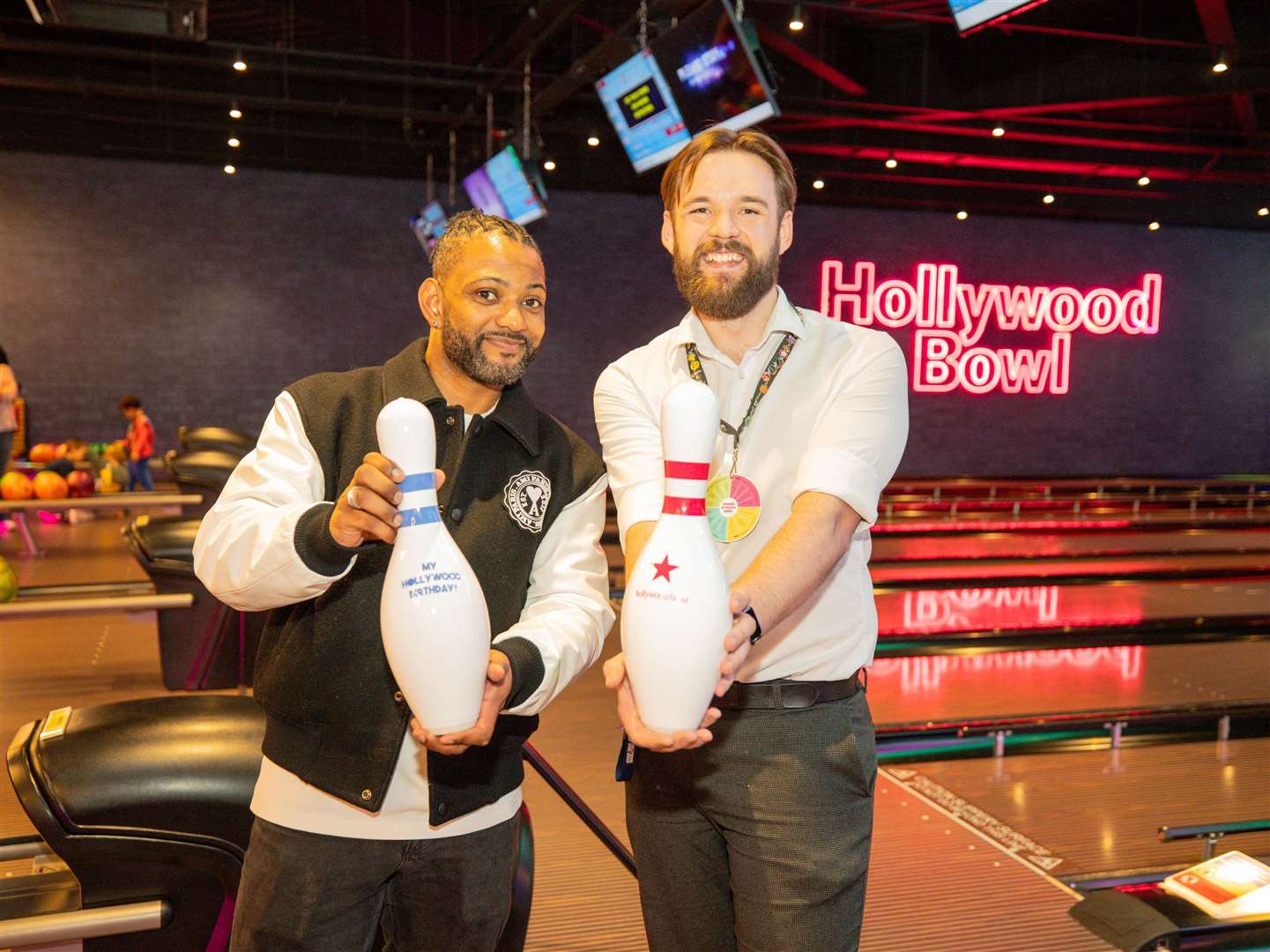 Hollywood Bowl in Westwood Cross was officially opened by JLS and Strictly Come Dancing star JB Gill and centre manager Alex Poole last year. Picture: Hollywood Bowl