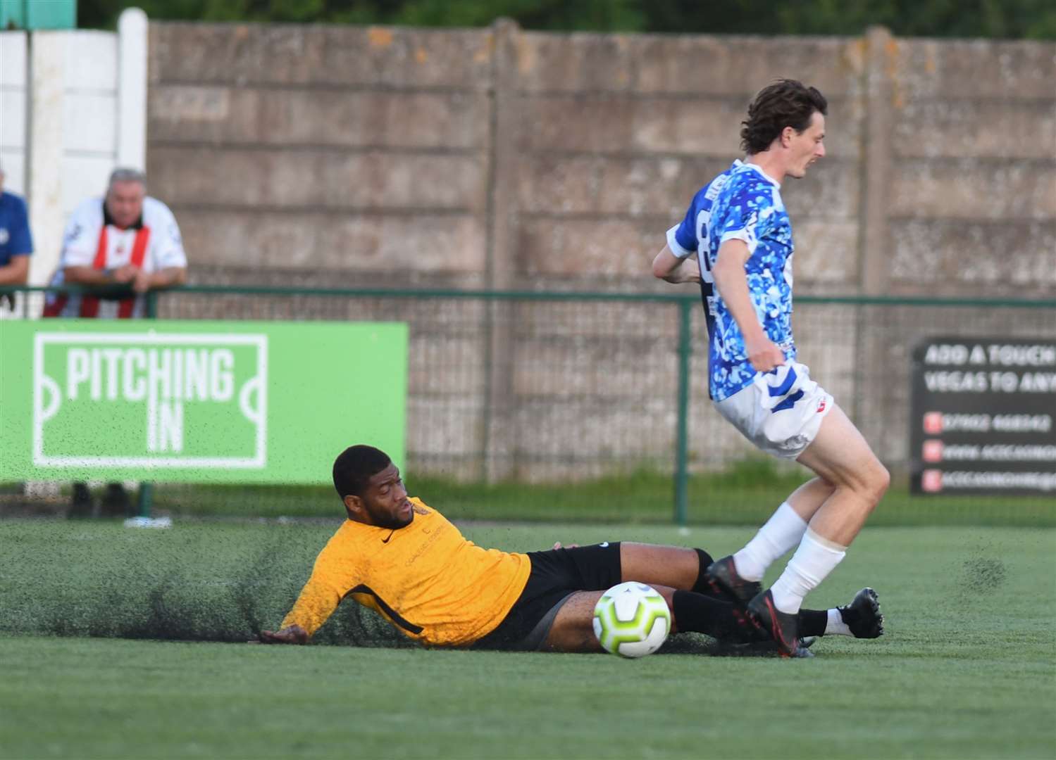 Kennington defender Calvin Sedenu in action against Sheppey Picture: Paul Davies