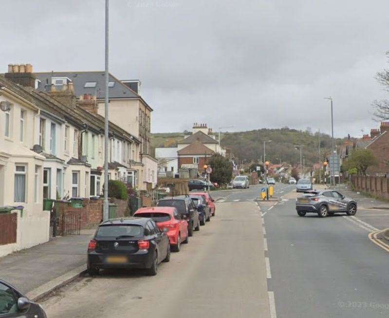 Police carried out speed checks in Dover Road, Folkestone. Picture: Google