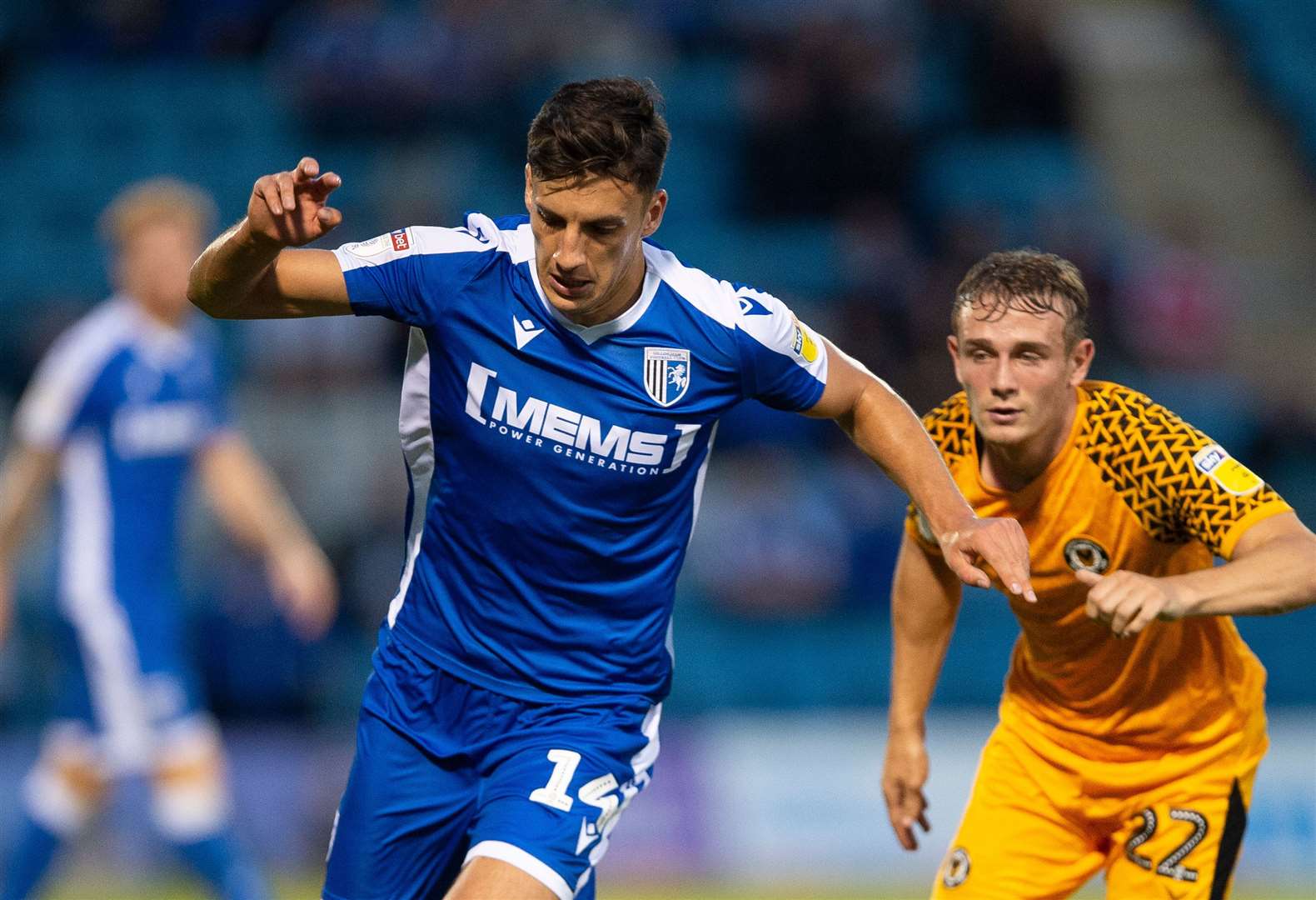 Alfie Jones on the ball for Gillingham against Newport Picture: Ady Kerry