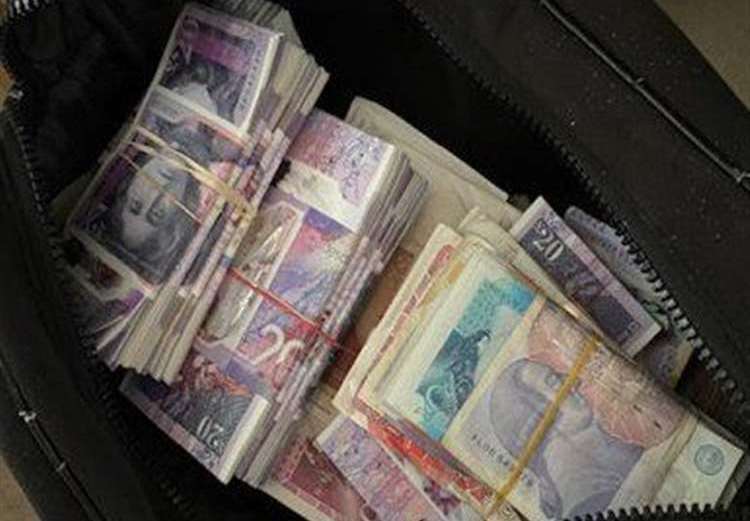 Cash seized at Gill’s address in Sun Marsh Way. Picture: Kent Police