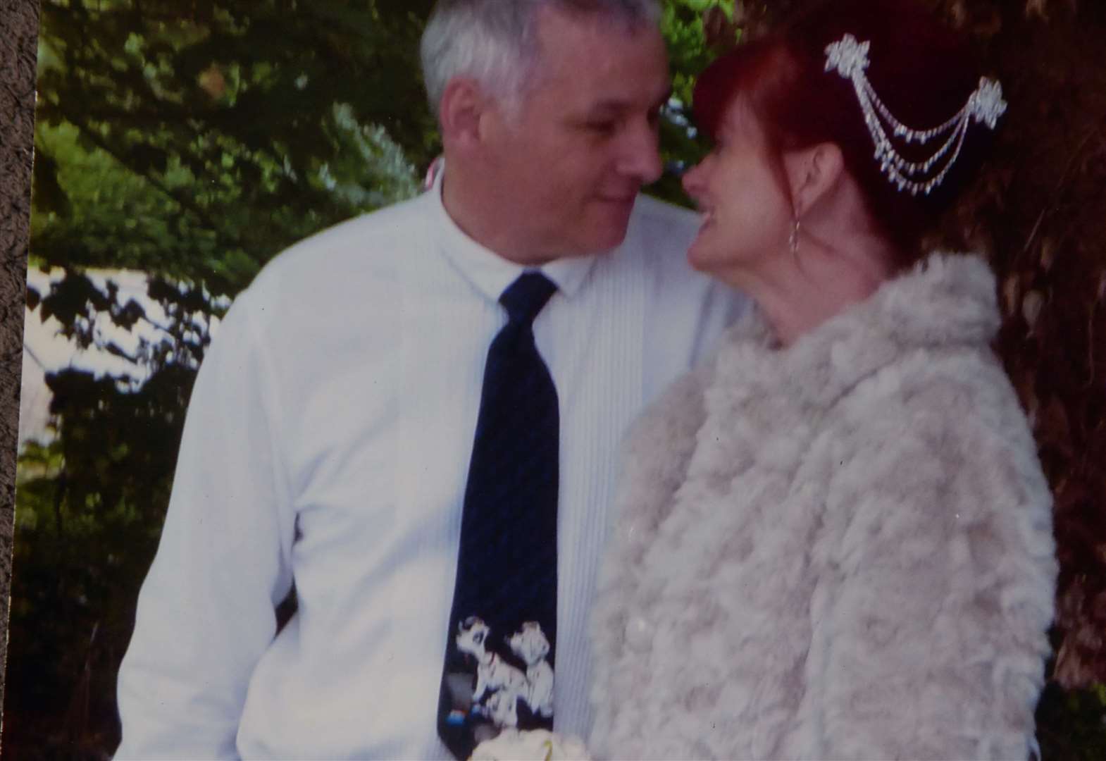 A picture of Tony and Tracy Hannington on their wedding day