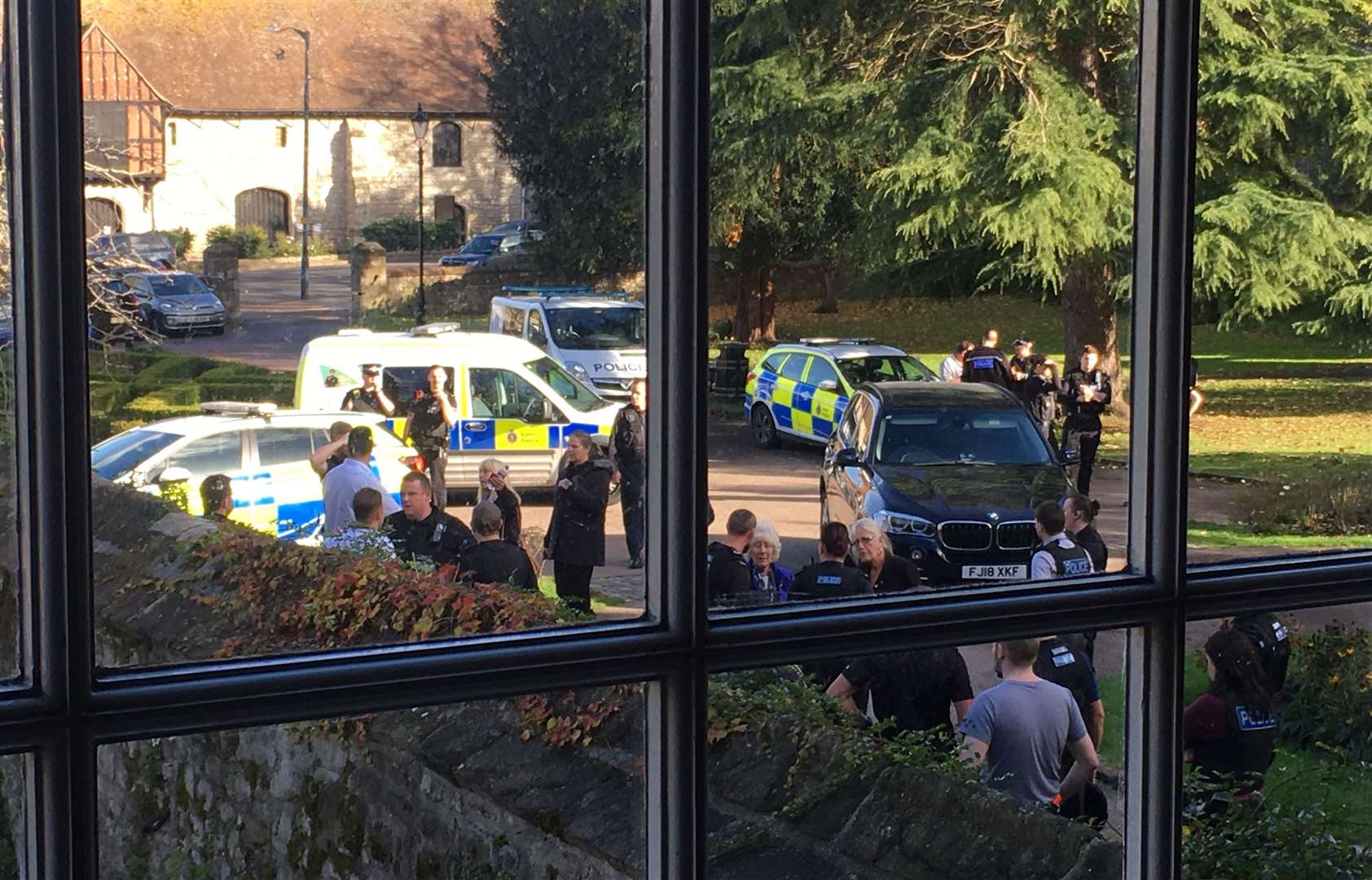 Police swarmed the Archbishops Palace in Maidstone in November