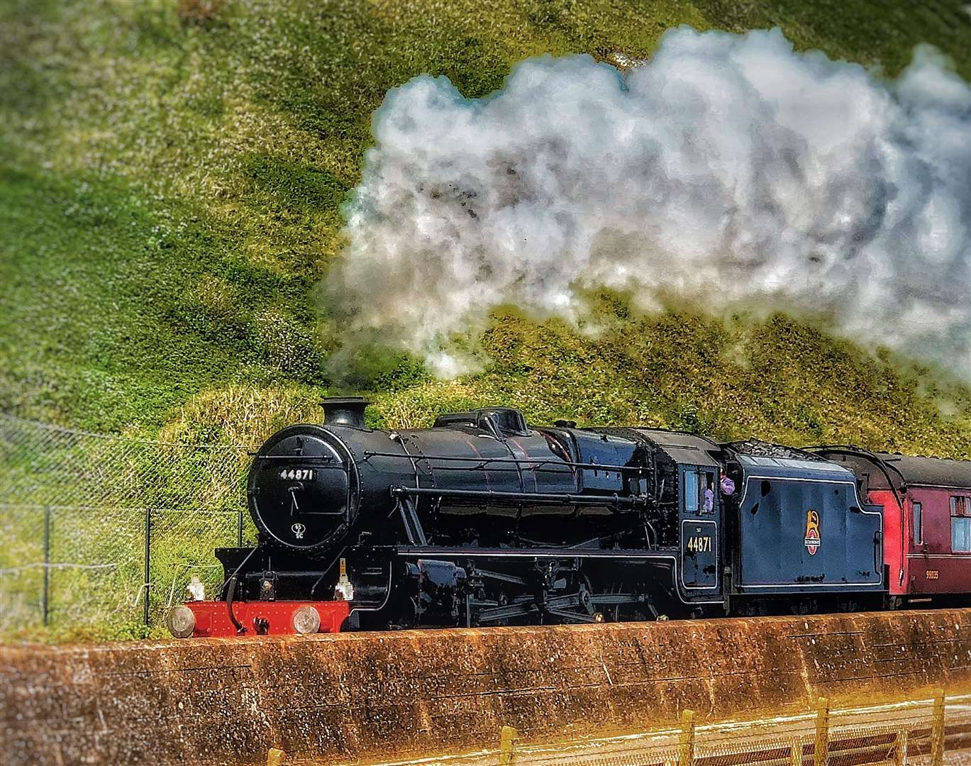 Northern Belle Steam Train passing between Dover & Folkestone. Picture: Ryan King (10089747)