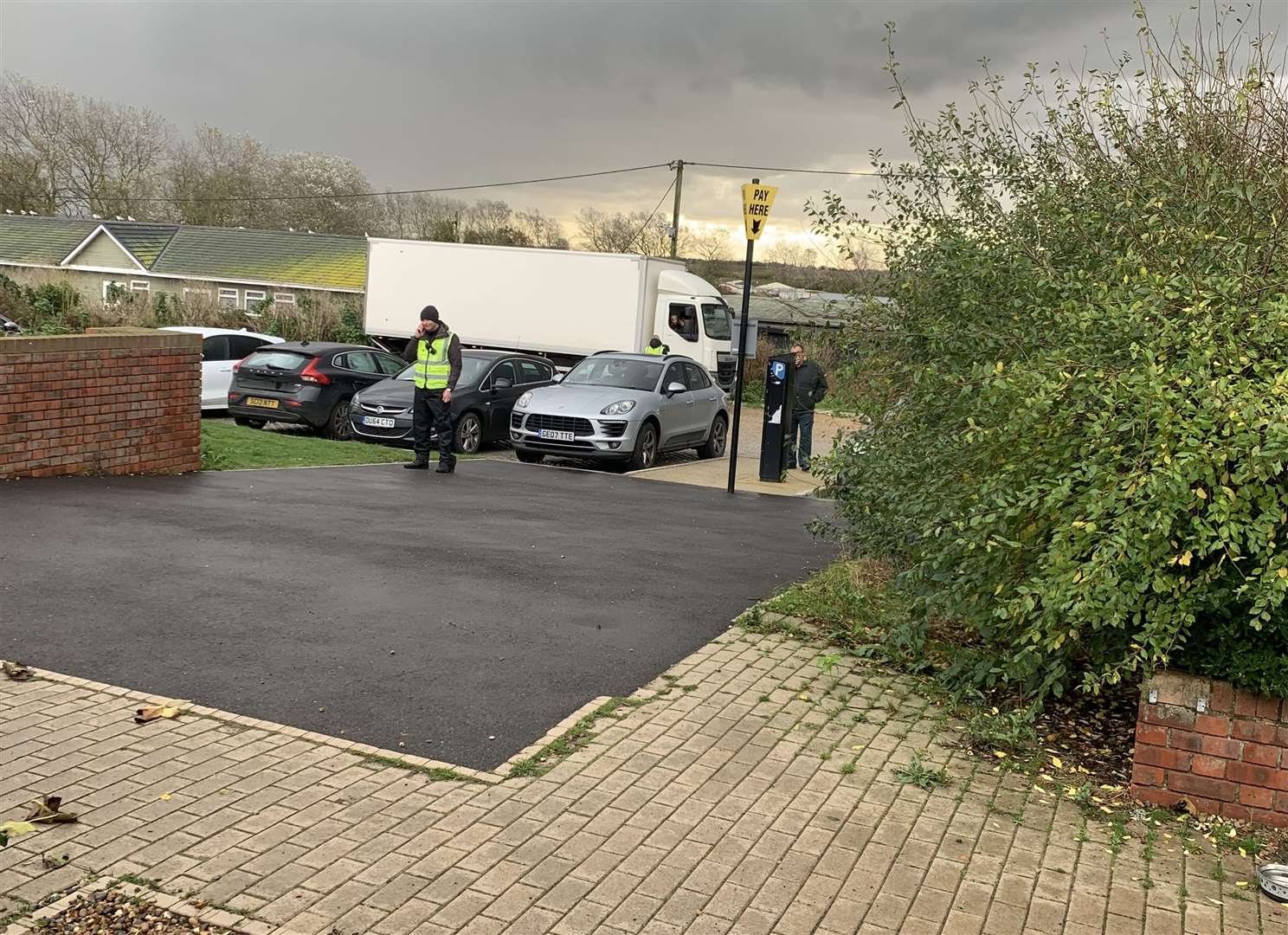 Film crews outside HatHats coffee shop. Picture: Louis Hurst