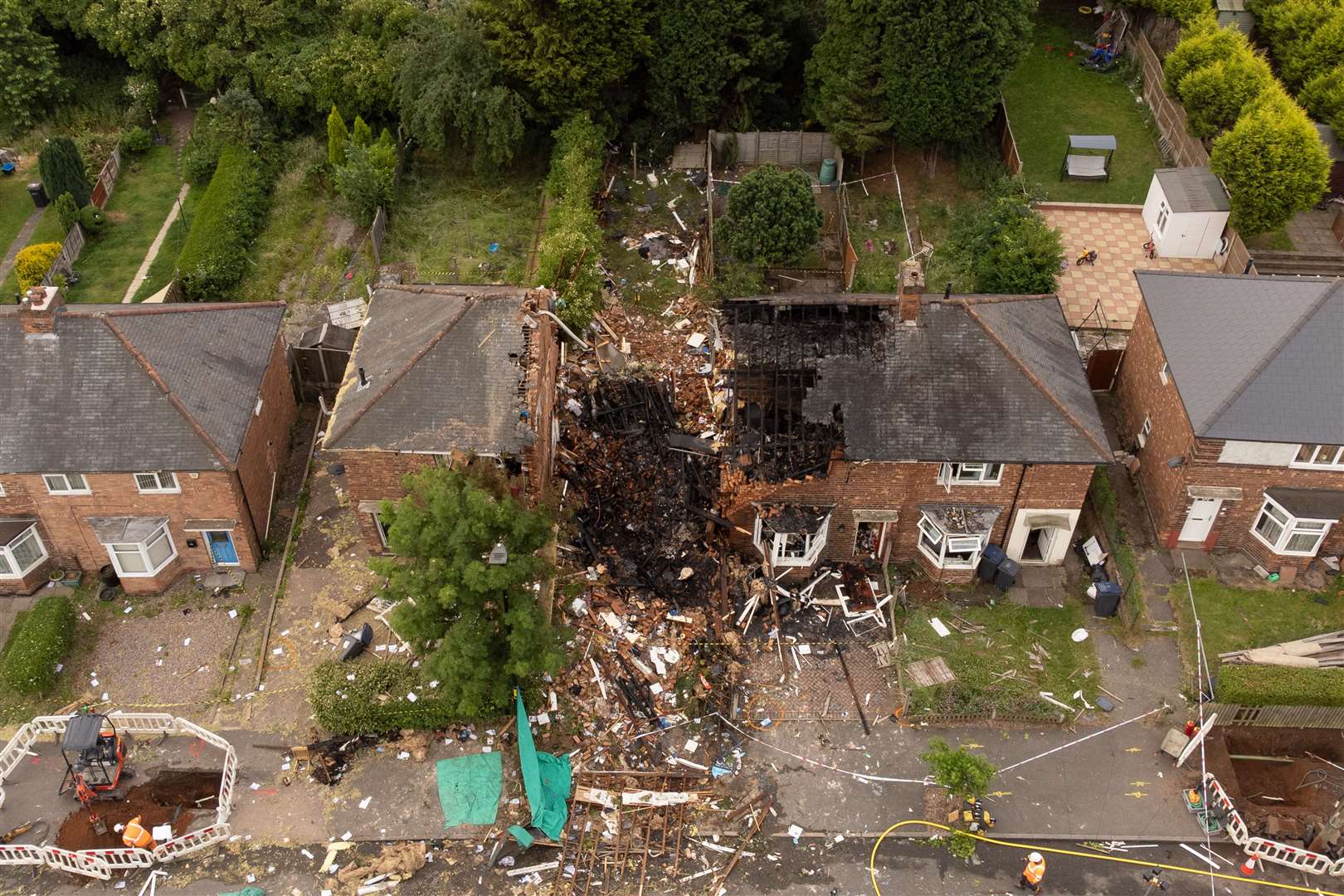 The scene in Dulwich Road, Kingstanding (Joe Giddens/PA)