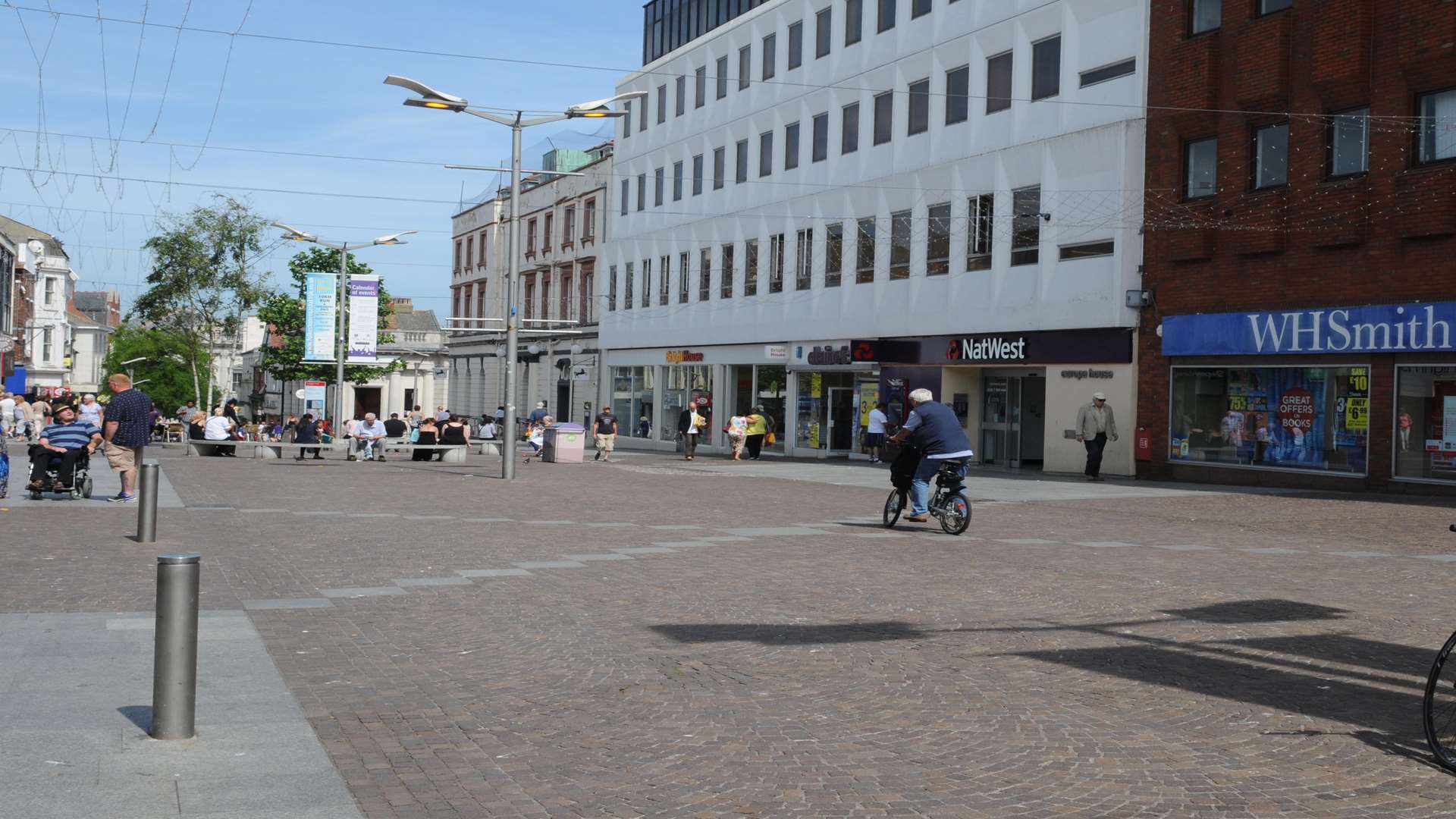 Sandgate Road precinct in Folkestone town centre