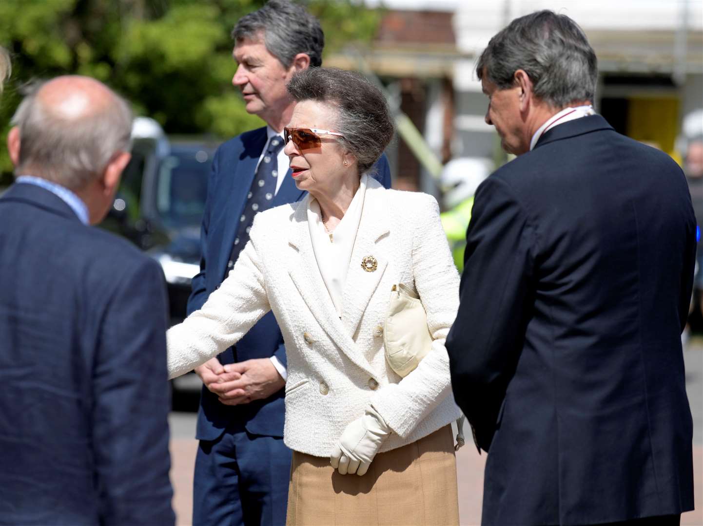 Princess Anne arrives at Staple in Kent, to open an affordable housing development. Picture: Barry Goodwin